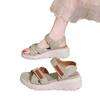 Summer women's ultra-light height gain is not tired of foot sandals 2025 new non-slip thick-soled wedge Roman shoes