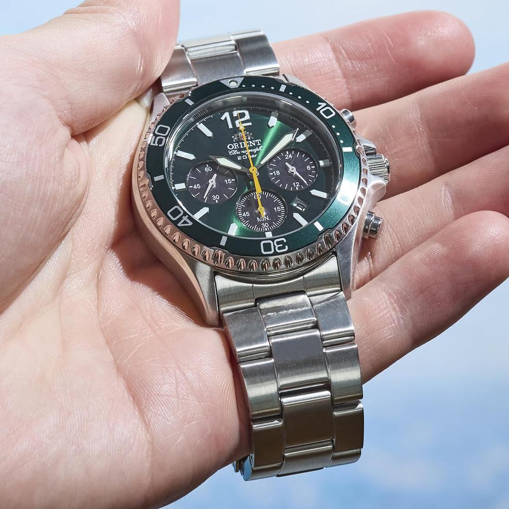 Orient Mako SOLAR PANDA Solar Panda Made In Japan Domestic Warranty Green [ORIENT] Manufacturer's RN-TX0204E Men's