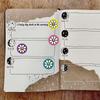 500pcs Flower Stickers paper Cute Cartoon 1inch Reward Sticker Round Flower Seal Adhesive Labels for Journal Handmade Gift