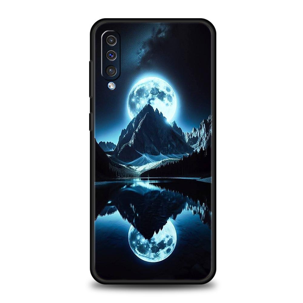 Черный Чехол-Насадка 'Горный Пик' для Samsung Galaxy A56 A36 A26 A16 A34 A24 A42 A22 A20 A12 A40 A30 A10 5G Мягкий ТПУ Чехол-Оболочка