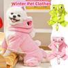 Warm Puppy Cat Clothing Cartoon Dinosaur Dog Pullover Hoodie Kawaii Winter Pet Clothes  Small Dogs