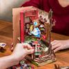 Наборы для книжных полок Robotime Rolife Погрузитесь в чудо DIY Книжная полка с подсветкой Миниатюрный набор для дома Пазл Книжный уголок Декор для книжной полки Подарок