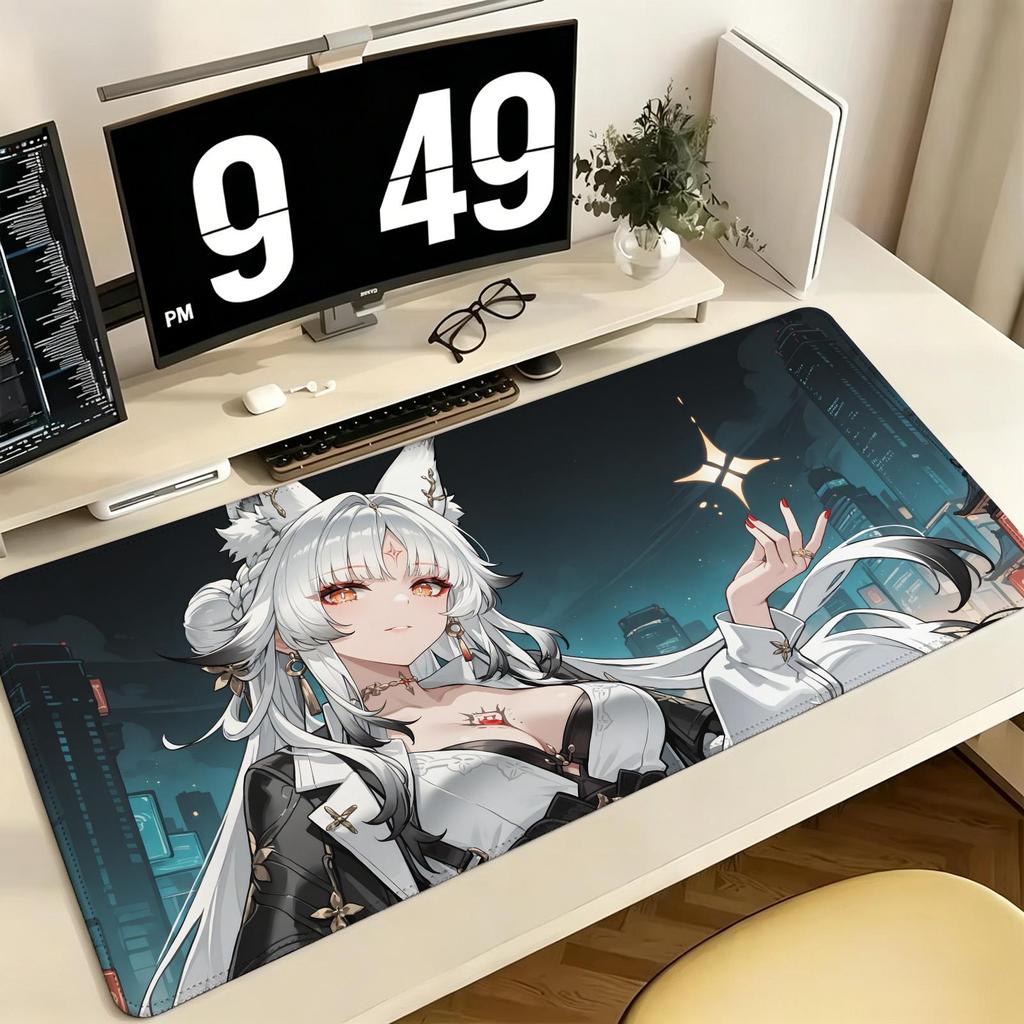 Wuthering Waves Hsin Pro ESports Xxl Gaming Mousepad Extra Large NonSlip Stitched Edge Keyboard Laptop Desk Mat For Pc Gamer