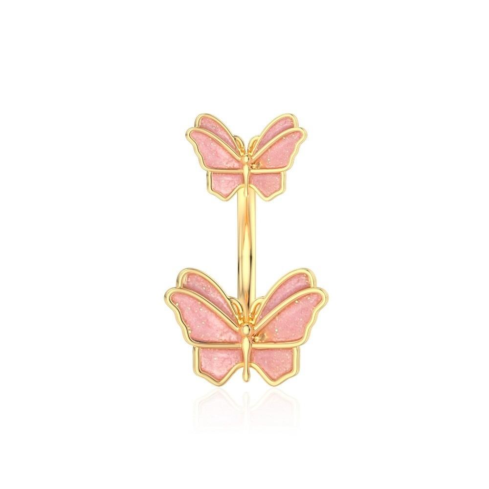 Sunflower Zircon Navel Ring Butterfly Heart Belly Button Ring Vintage Body Piercing Jewelry Girl