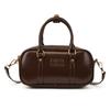Элегантная сумка для боулинга из ПУ-кожи, однотонная, в корейском стиле, ПУ-сумка Boston, ручная сумка, большая вместимость, сумка через плечо, для улицы