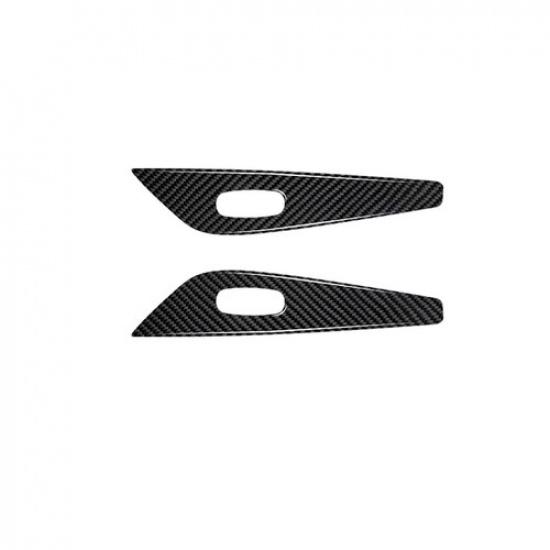 2Pcs Carbon Fiber Interior Rear Door Control Cover Trim For Nissan Altima Sedan