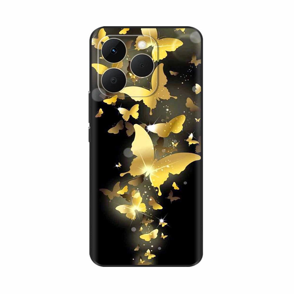 Для Realme 15T 5G Чехол Мягкий Силиконовый Бампер Мультяшный Цветок Череп Рисунок Задняя Крышка Для Oppo Realme 15T 15 T Чехлы Для Телефона Funda
