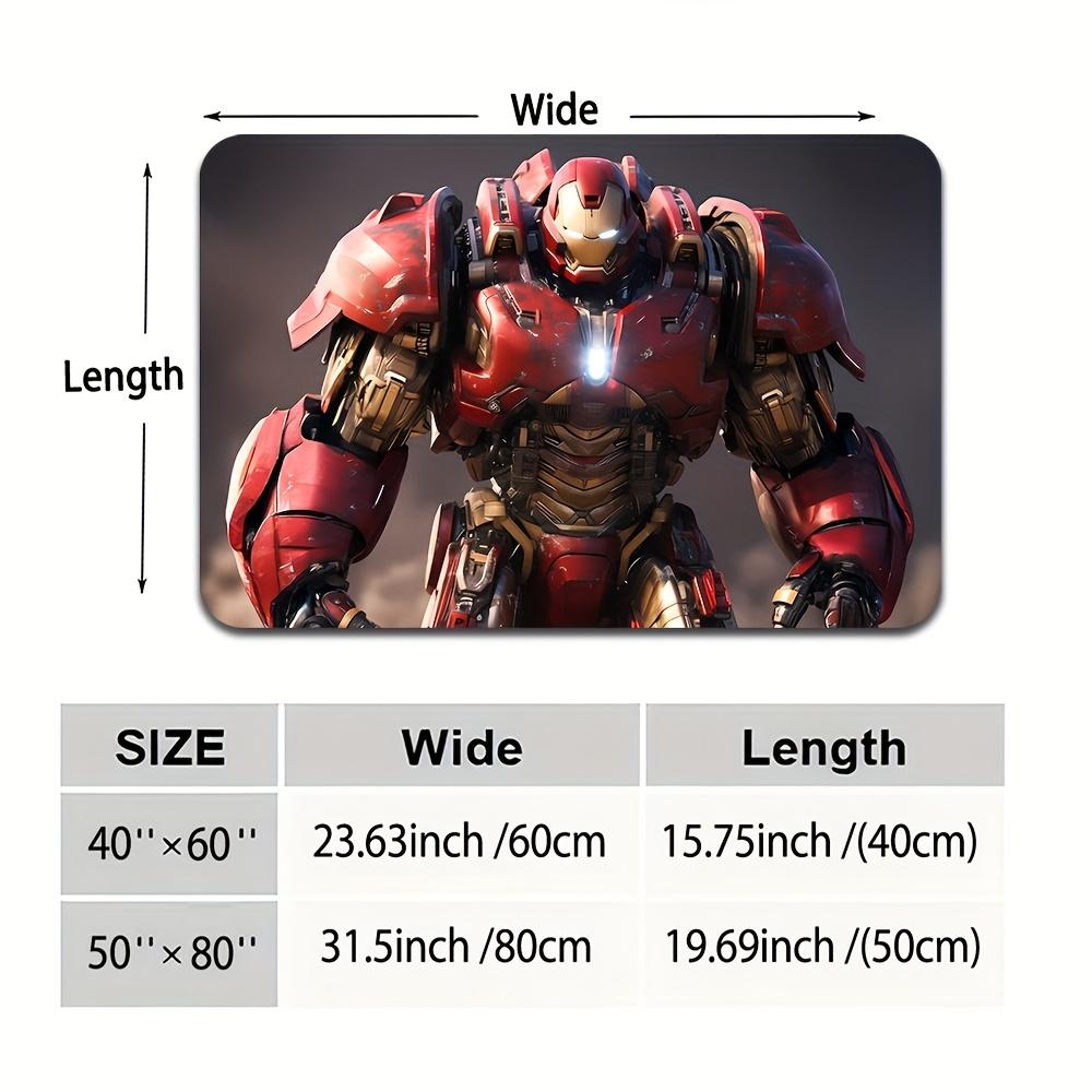 1pc MARVEL Superhero & Classic Movie Hero Floor Mat - Durable Polyester, Machine Washable, Rectangular Design for Living Room,