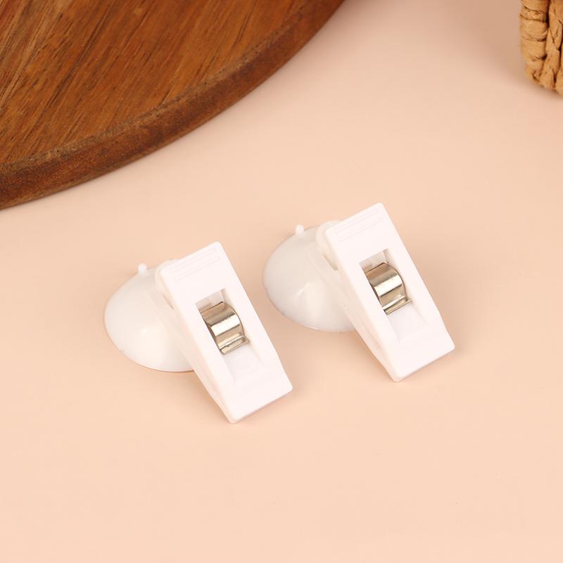 1 Pair Car Interior Window Clip Mount Black Suction Cap Clip Plastic Sucker Removable Holder For Sunshade Curtain Towel Ticket