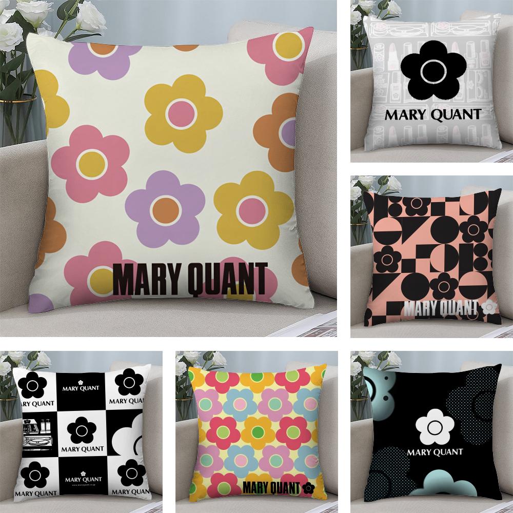 Fashion Brand MMary QQuant Cushion Cover Plush Fabric Soft DoubleSided Printed Sofa Warm Winter Home Child Gift Pillow Case