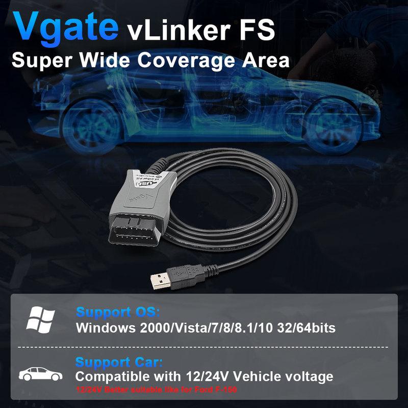 Vgate VLinker FS ELM327 Для Ford FORScan HS MS CAN ELM327 OBD 2 OBD2 Автомобильный Диагностический Сканер Интерфейс Инструменты OBDII Для Mazda