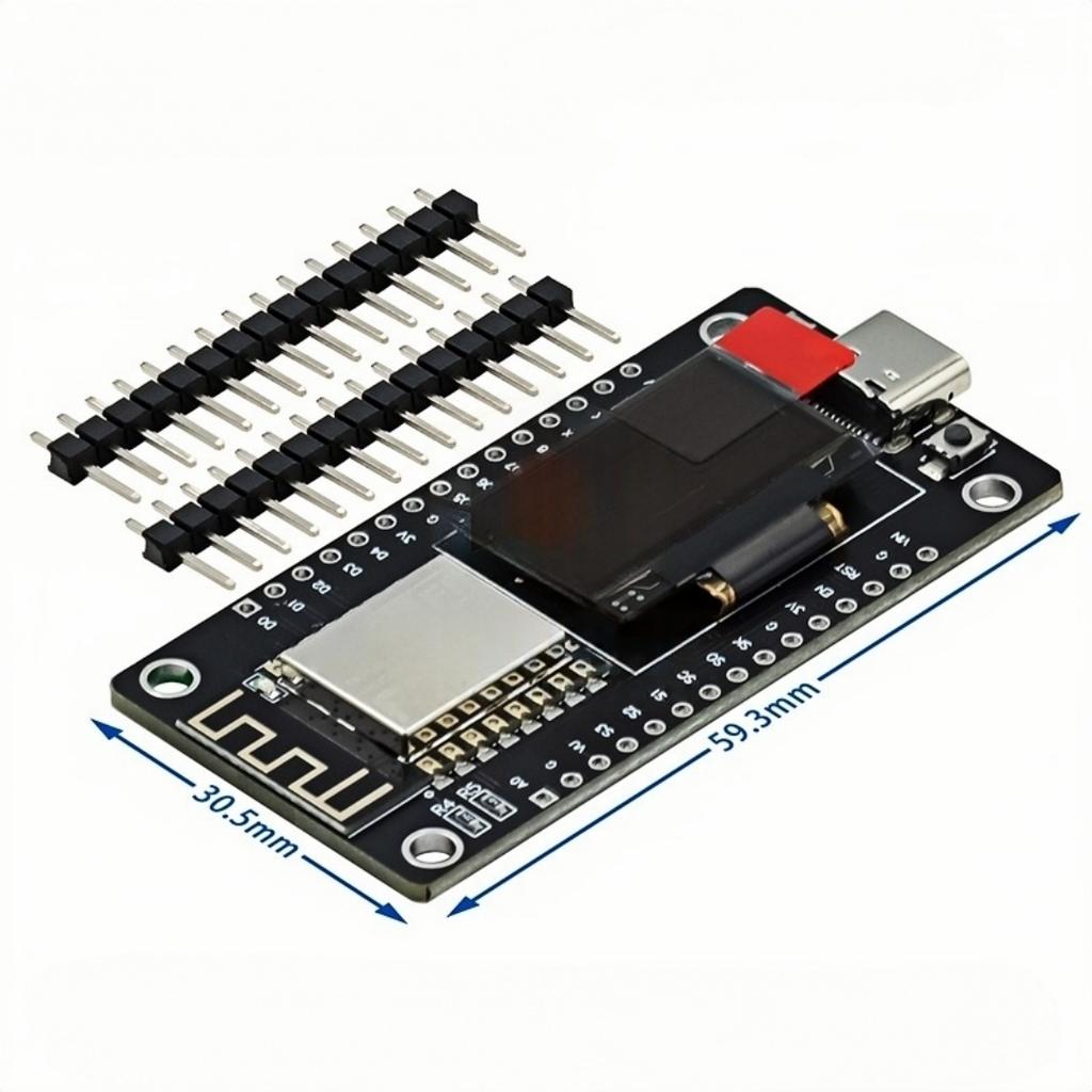 Плата разработки NodeMCU ESP8266 с 0,96-дюймовым OLED-дисплеем, CH340G, Wi-Fi модуль ESP-12F, USB TYPE-C для Arduino/Micropython