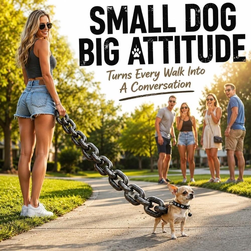Plastic Simulated Giant Chain Pet Leash Creative Dog Traction Rope  Halloween Props