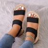 New Minimalist Slingback Wedge Sandals Outdoor Summer Lightweight Slides Solid Color Thick Bottom Ladies Shoes Female Sandals
