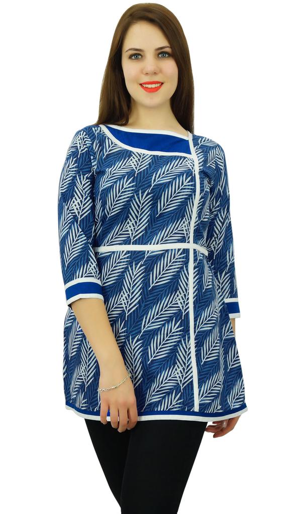 Phagun Women Wear Casual Kurta 3 4 Sleeve Top Short Kurti Cotton Clothing