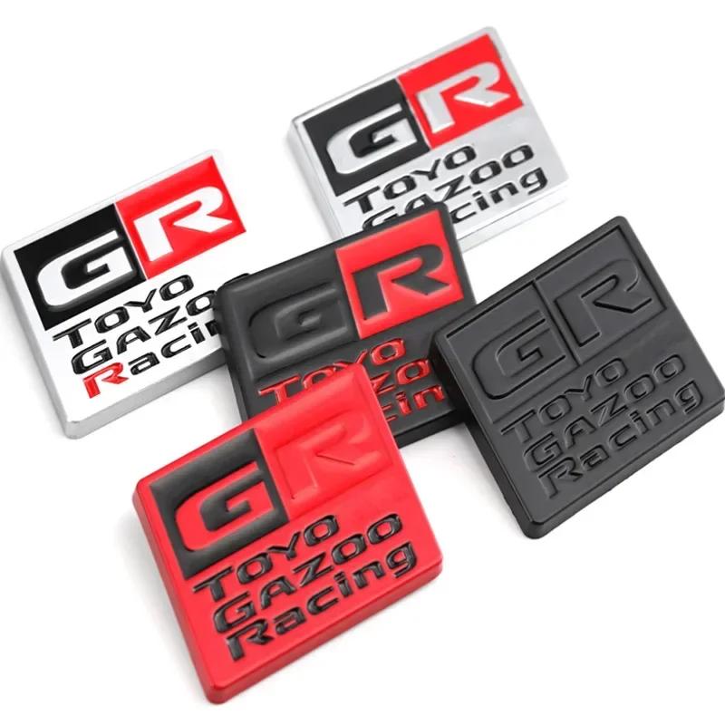 Car Grille Emblem Rear Decal for S0 GR Toyo Gazoo Racing CHR Avalon Supra Corolla Rav4 Avensis Auris Yaris Head Trunk Badge JH0