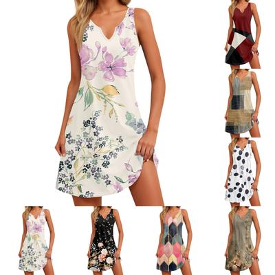 Женское модное платье-комбинезон с цветочным принтом и V-образным вырезом с разрезом