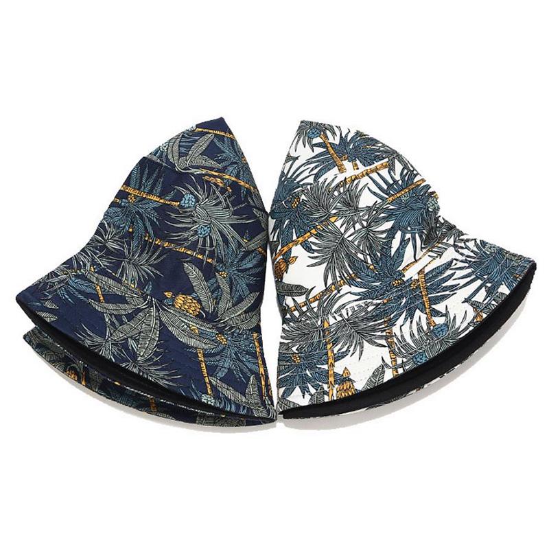 Double Sided Cartoon Graffiti Bucket Hat Travel Sun Cap Men Women