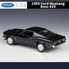 Welly 1/24 Ford Mustang 1969 Boss 429 Сплав Модель спортивного автомобиля Литые Металлическая игрушка Модель гоночного автомобиля Симуляция Детский подарок Украшение