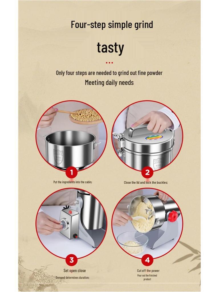 Electric Household Ultra-fine Grinder for Chinese Medicinal and Grinding Needs