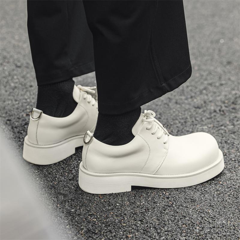 Дерби Мужские туфли на толстой подошве Модный минималистичный дизайн Стиль отдыха Бизнес Вечеринка На открытом воздухе Повседневные офисные молодежные Белые туфли