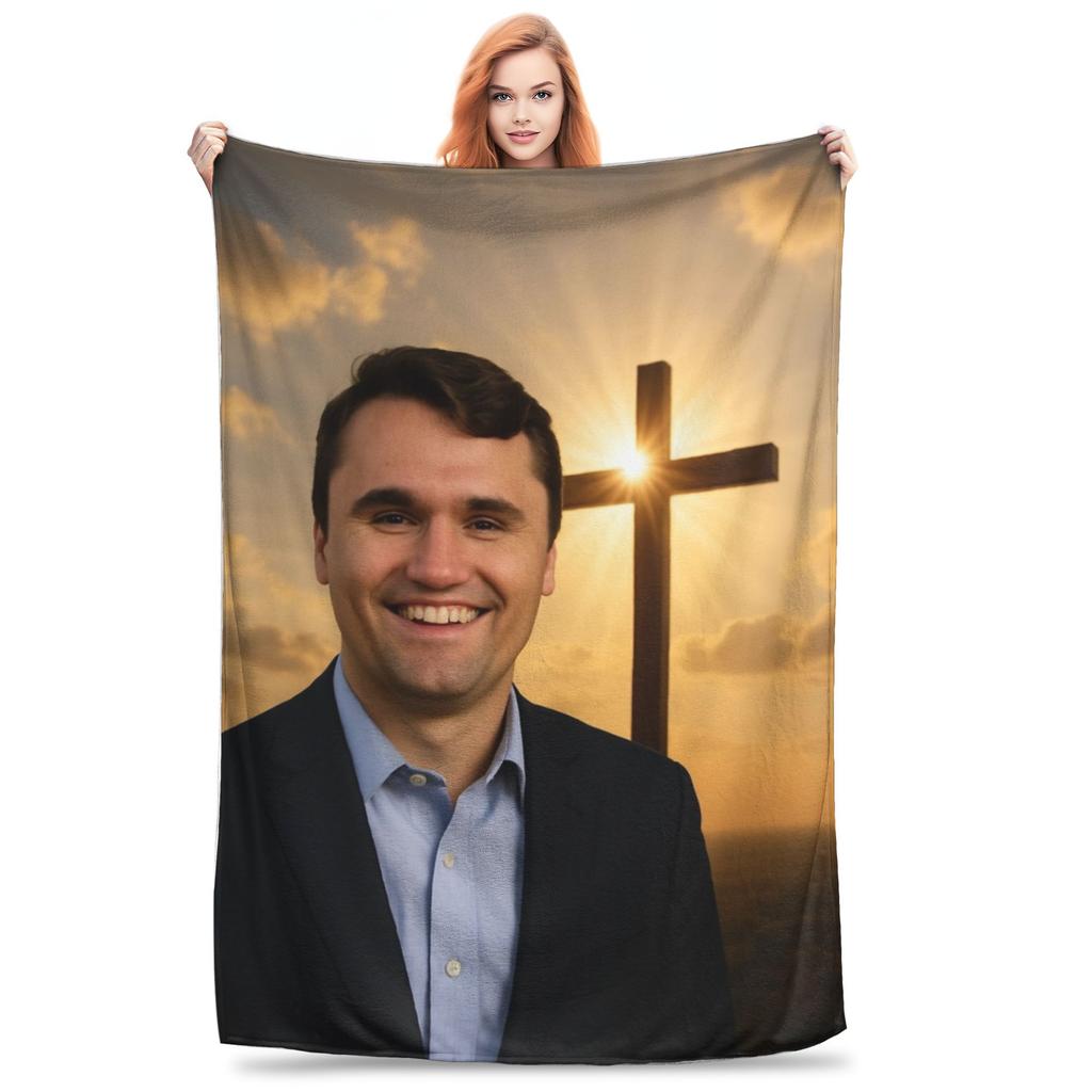 Charlie Kirk 1993 2025 A true Patriot Blanket Multiple Sizes Super Soft Cozy Throw Blankets for Sofa Couch and Bed
