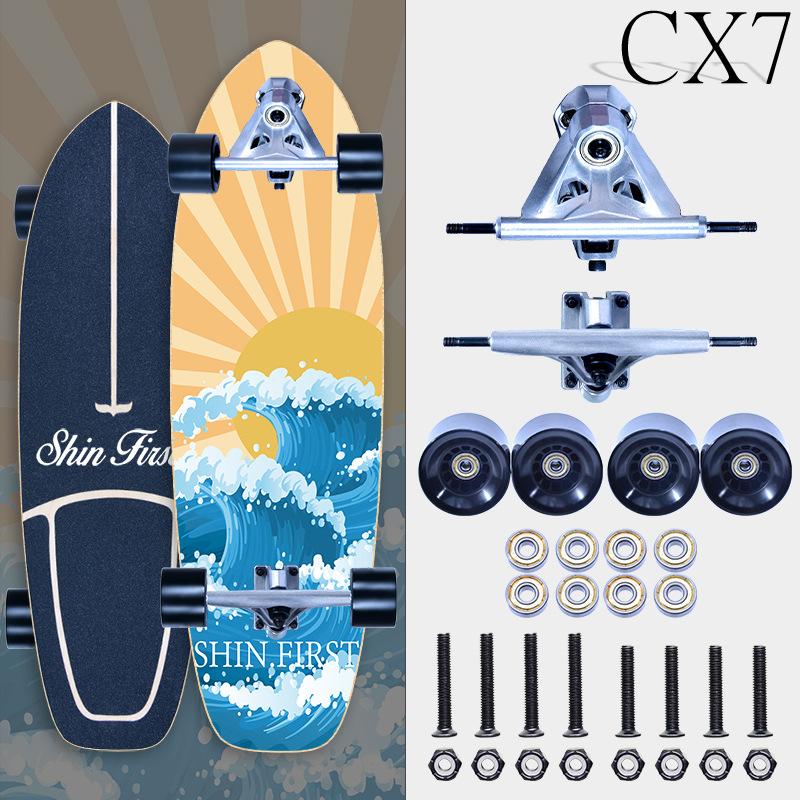 Доска для серфинга, скейтборд, лонгборд, скейтборд, мигающие колеса, скейтборд для спорта и отдыха на природе 77x22.5x12 см