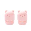 Pink Cute Cat Soft Silicone Cosmetic Sponge Box Holder with Beauty Eggs Portable Powder Puff Holder Sponge Make Up Drying Cases