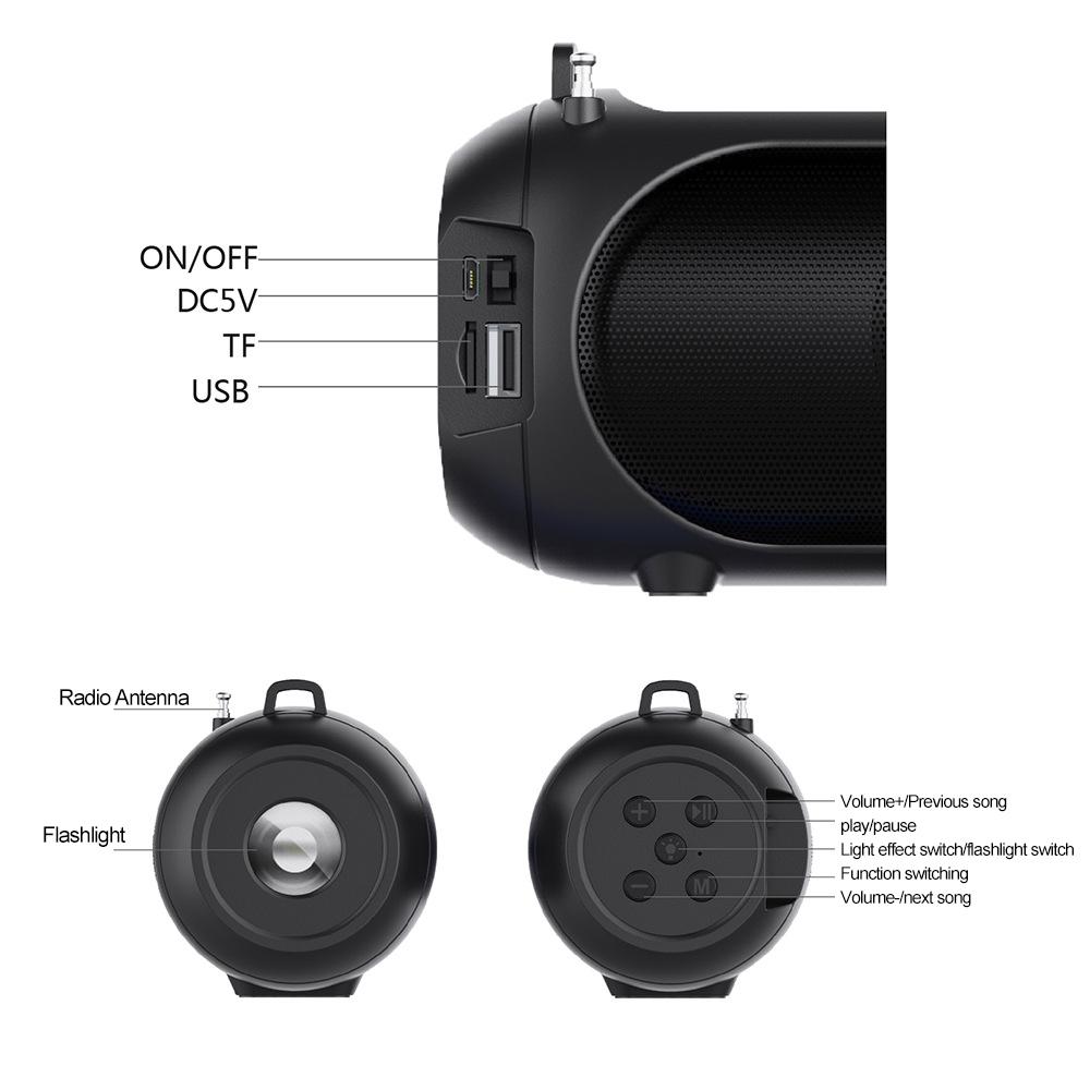 Новая портативная цветная лампа Bluetooth наружная аудио RGB цветная лампа настольная беспроводная портативная колонка карта кемпинговая лампа вечеринка