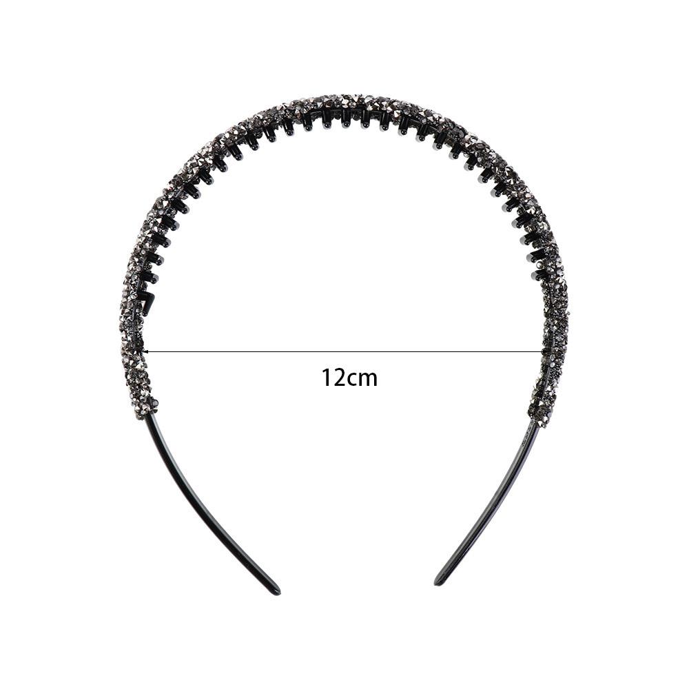 Пластиковый обруч для волос со стразами, макияж, винтажная повязка для волос, нескользящий