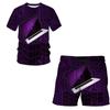 Лето-весна, футболка с 3D-принтом для мобильных технологий, комплект с шортами, женский/мужской спортивный костюм, уличная одежда, свободные топы большого размера, мужская одежда