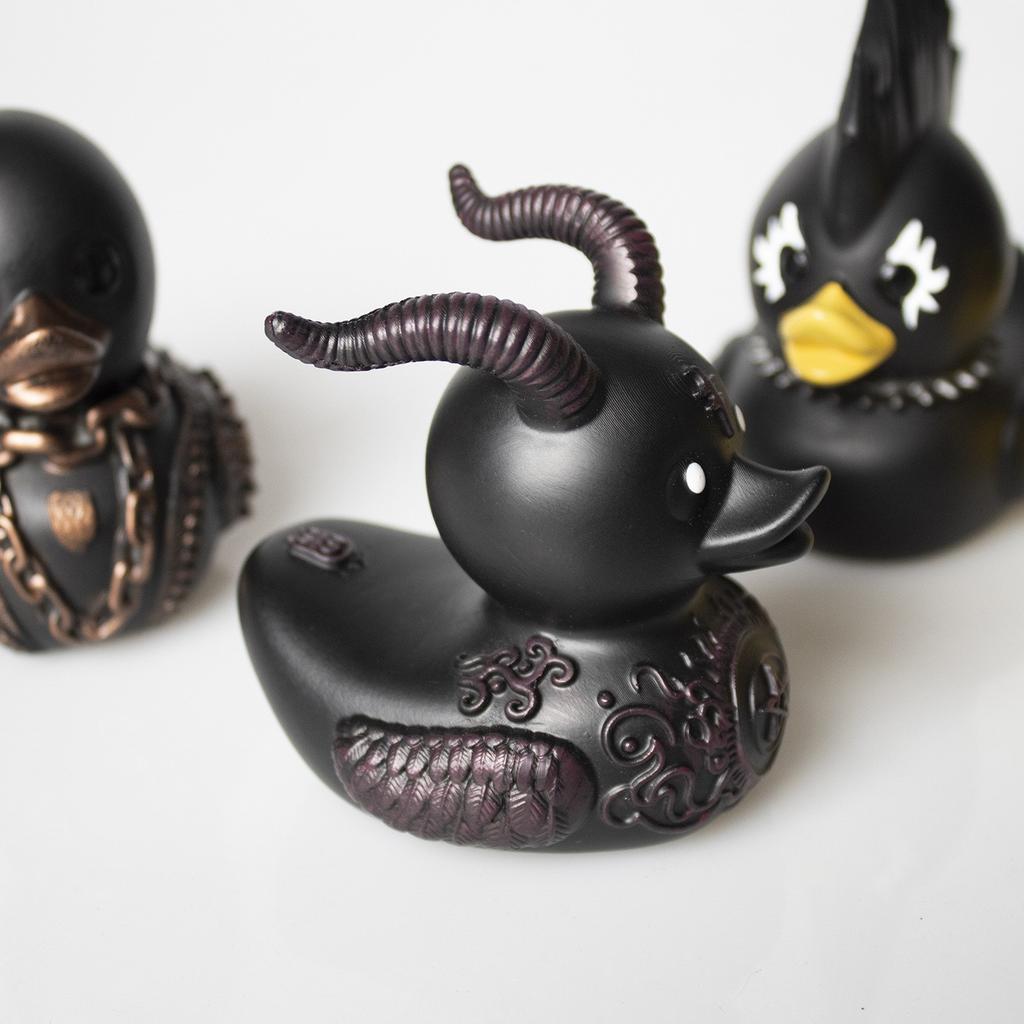 Bath Duck Gothic Duck Heavy Metal Goth Thicc Black Bathtub Gift