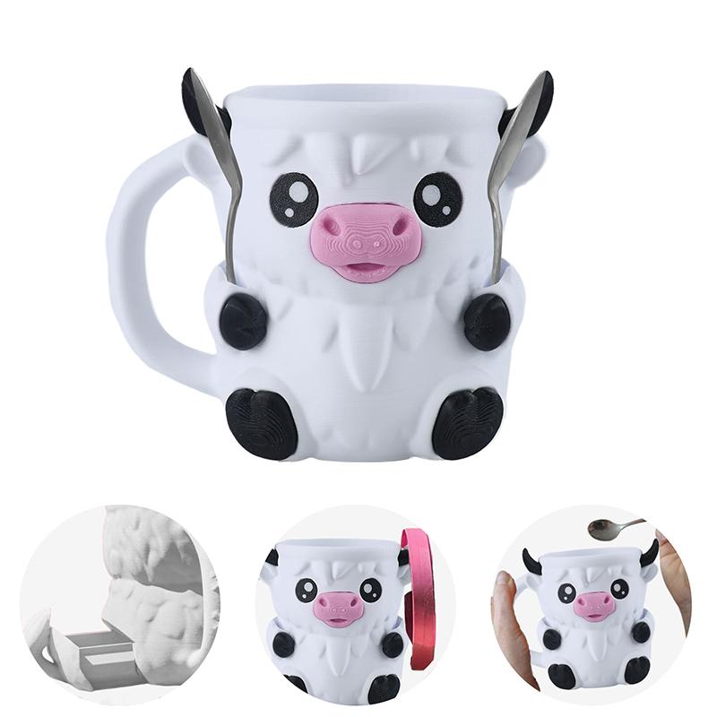 Highland Cow Ice Pint Holder,Ice Cream Pint Sleeves Cover With Handle