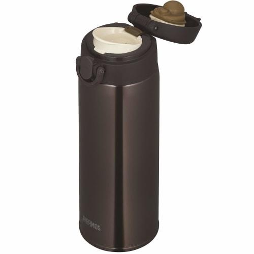 [.co.jp Exclusive] Thermos Vacuum Insulated Portable Mug, 500ml, Dark Brown, Removable Spout for Easy Cleaning, Ultra-Lightweight and Compact, One-Tou