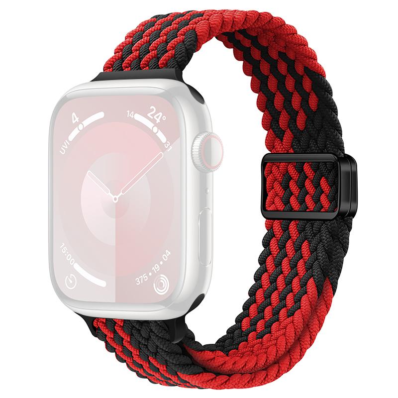 For Apple Watch 10 46mm/Ultra 2/Ultra 49mm/9 8 7 45mm/SE (2023) SE (2022) SE 6 5 4 44mm/3 2 1 42mm Watch Strap Braided Nylon Band