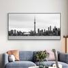 Горизонт Торонто, пейзаж, настенные художественные постеры и принты, черно-белые, вид на город Торонто, холст, живопись, художественные фотографии, домашний декор