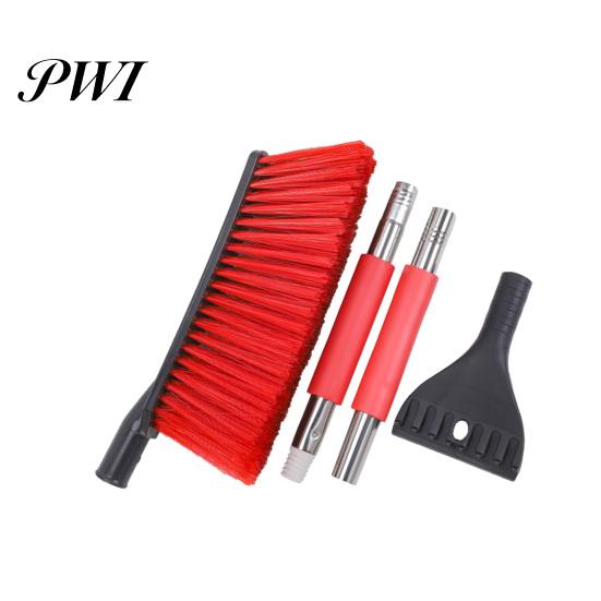 Durable Ice Scraper 2 in 1 Snow with Large Brush Head Extendable Sturdy ABS Portable Auto Shovel Soft Tips