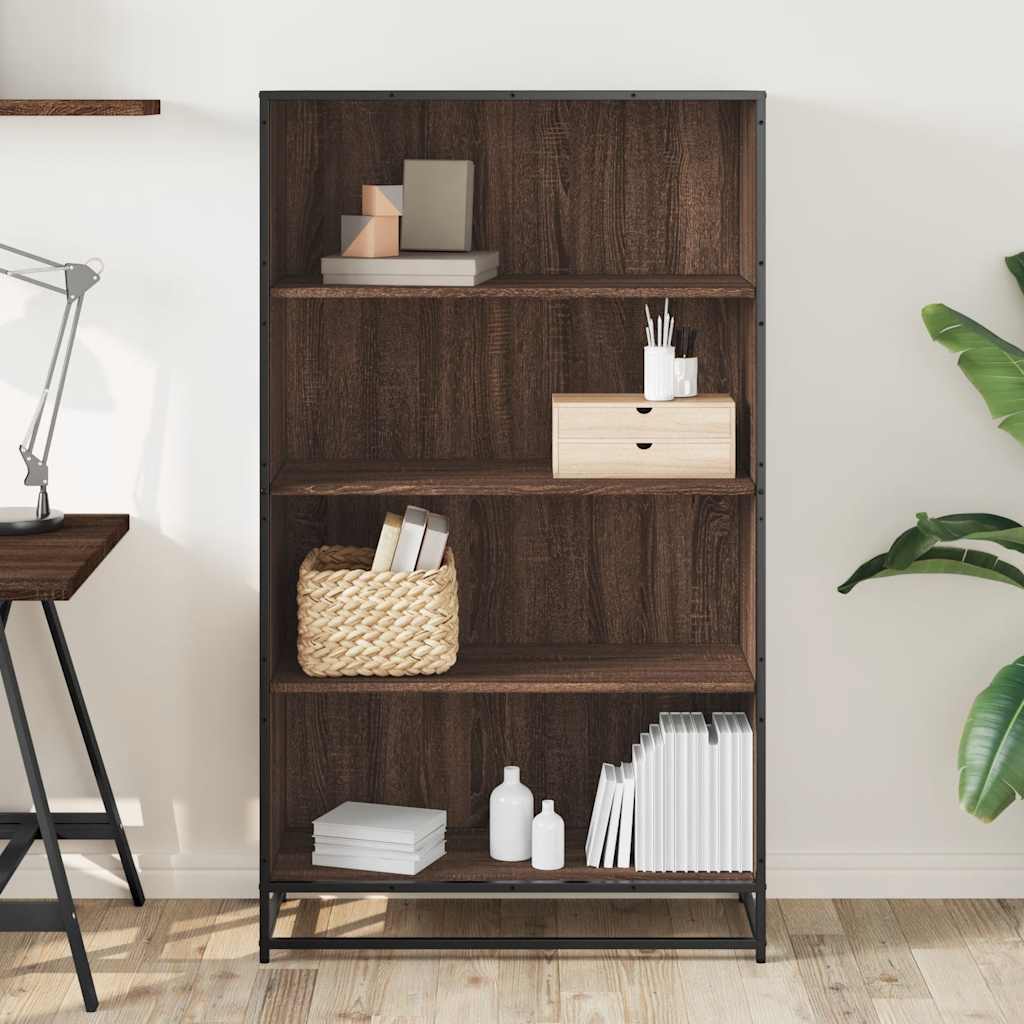 Bookshelf Brown Oak Effect 80.5 x 35 x 139 cm Engineered Wood