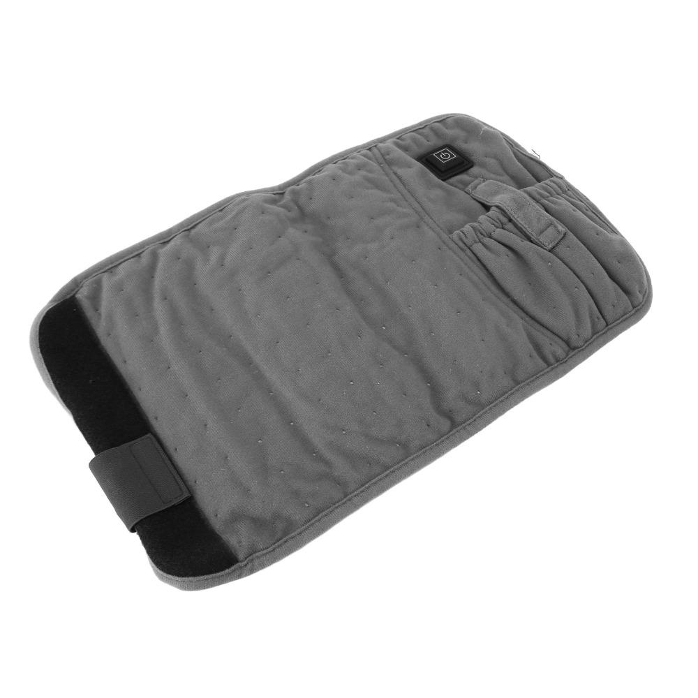 Gray Heated Back Wrap 3 Temperature Settings Waist Heating Pad Portable Heating Pad  Pain Relief