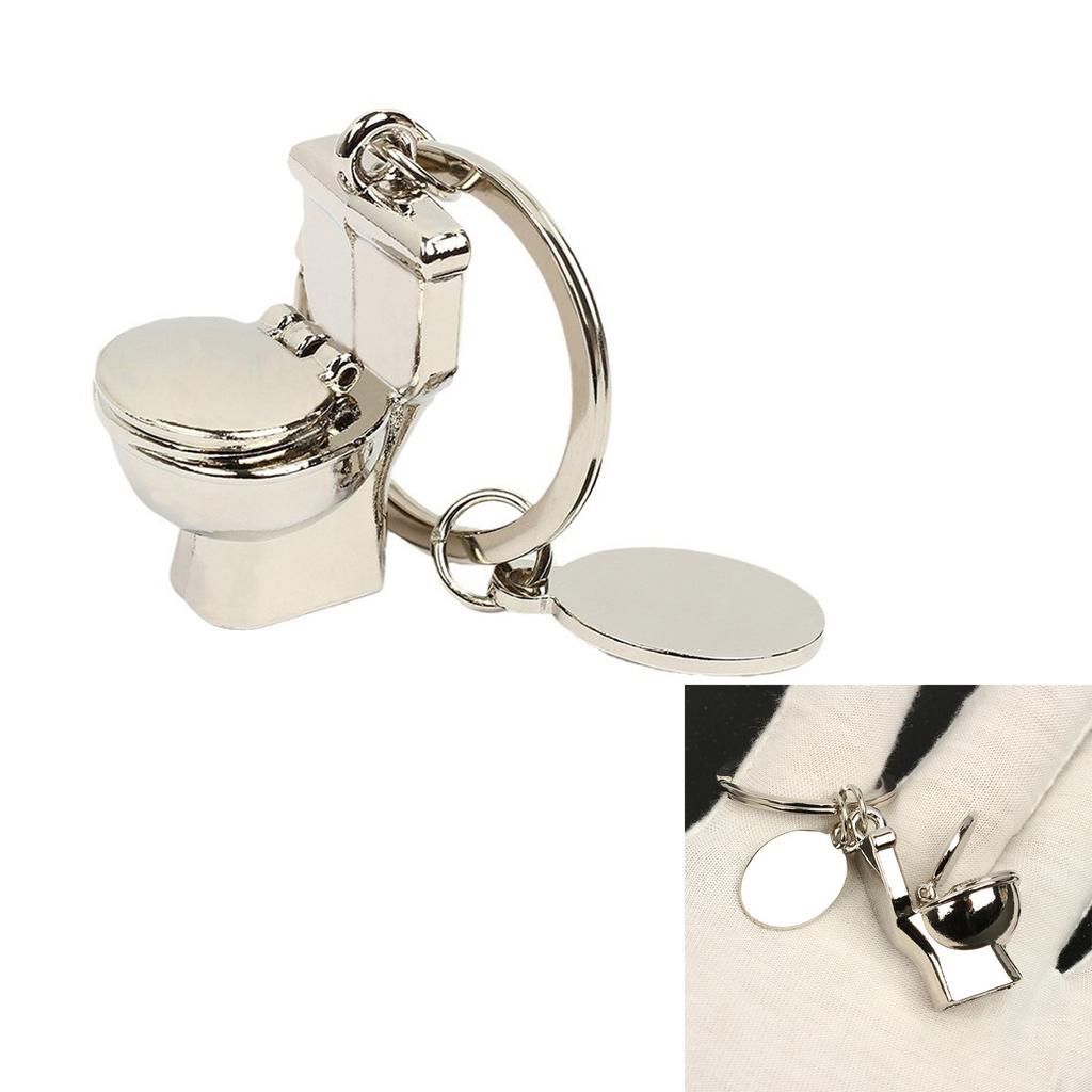 2 шт. металлический брелок в форме маленького унитаза брелок для ключей брелок украшения аксессуары для мужчин и женщин сумка Шарм