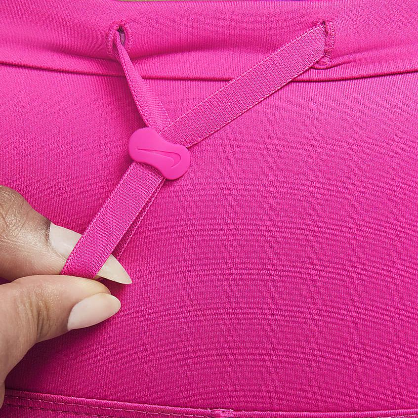 Nike Однотонные женские спортивные штаны с логотипом бренда и высокой талией, темно-розовые DQ5636-623