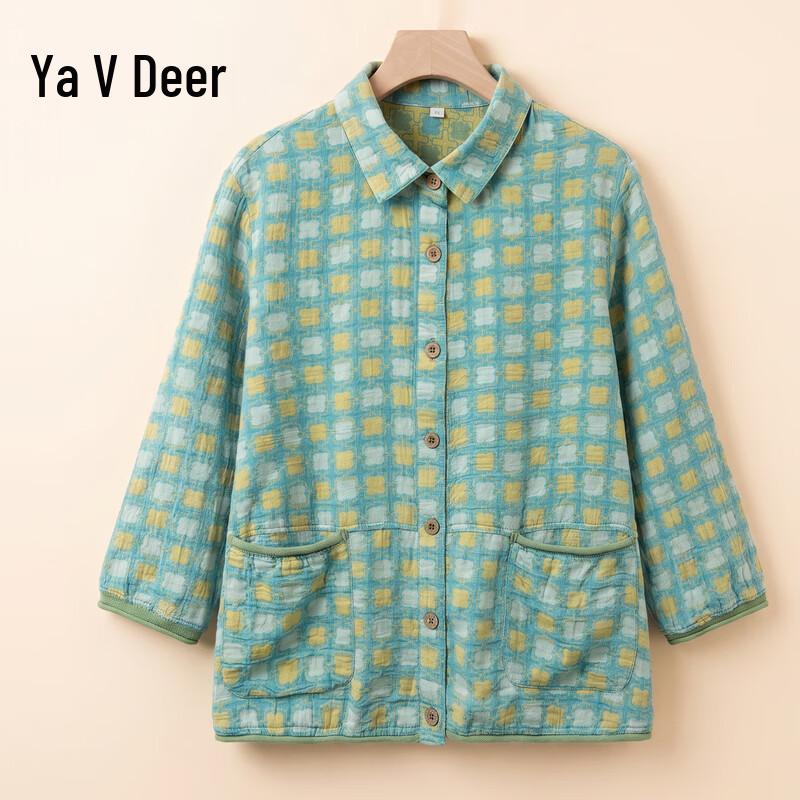 Женская клетчатая блузка Yalu Весна Осень