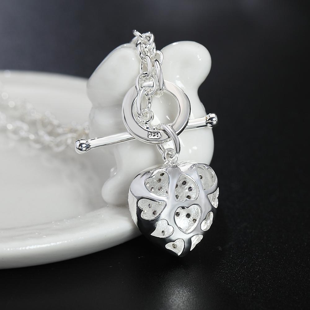 Новое ожерелье из стерлингового серебра 925 пробы с подвеской в виде сердца из кристалла циркония для женщин, ювелирные изделия, подарки