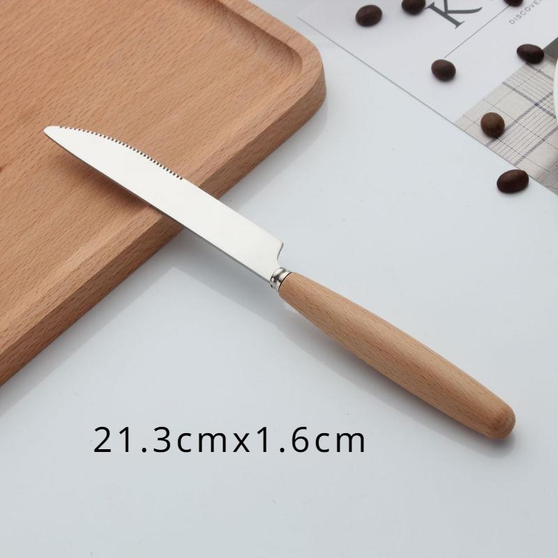 HANYANG креативная деревянная ручка из нержавеющей стали, западный нож и вилка, бытовая гостиничная ложка, рисовая ложка, суповая ложка, десертная ложка