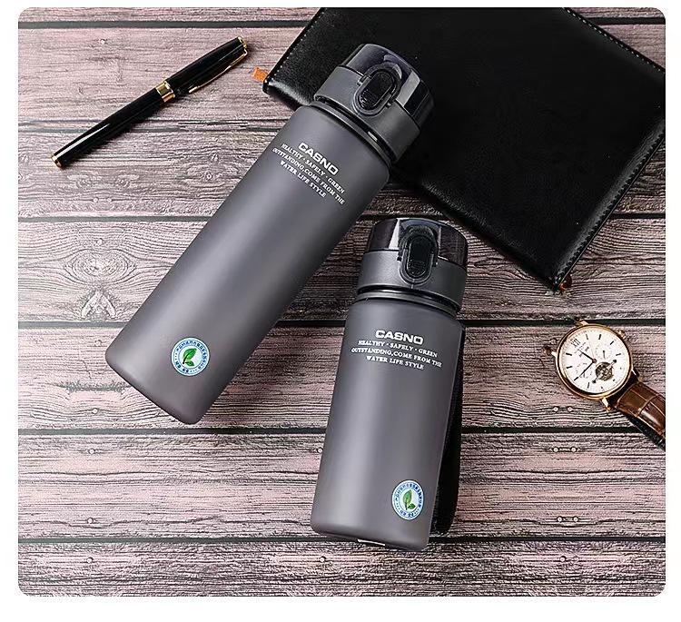 Casino Student Portable Sports Water Bottle with Bullet Cover – Frosted, Large Capacity, Outdoor & Direct Drinking Design.
