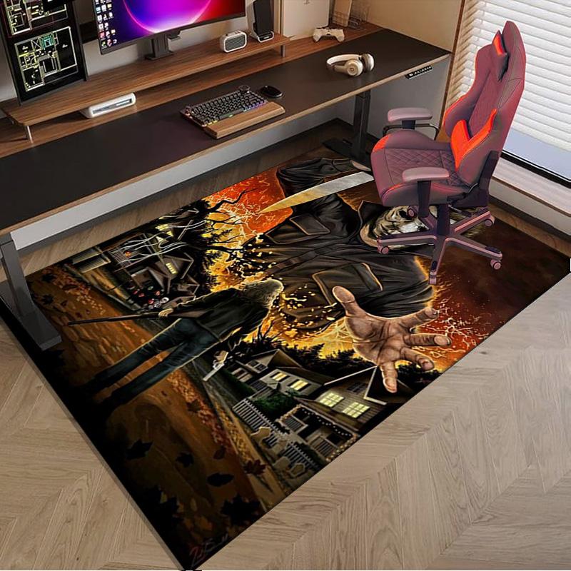 Halloween Horror Night Carpet, Chair Rug,Rug for Office Bedroom living rooms, Doormat decor Fan Gift Christmas Gift
