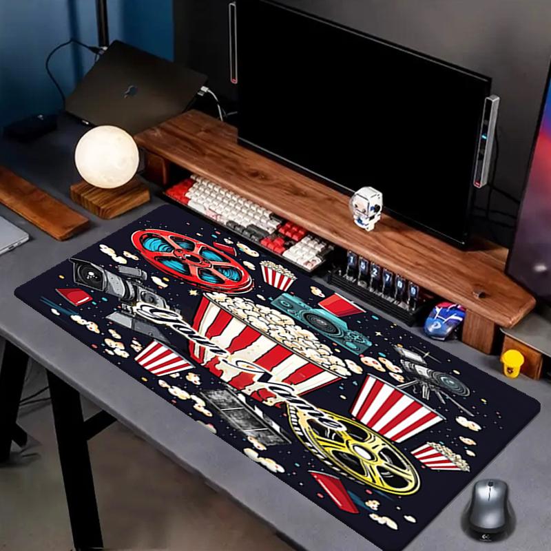 1PC Custom Name Movie Night Essentials Mouse pad, keyboard and mouse desk pad, for computer notebook  Birthday Gift For Any Room Or Office