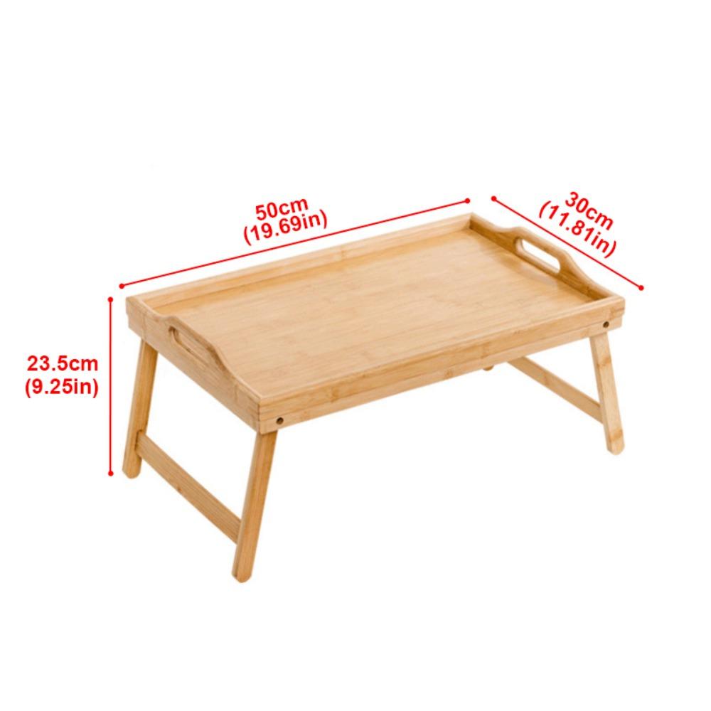 Folding Table Bamboo Bed Desk New Breakfast Dessert Tray  Bedroom