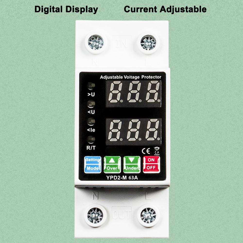 Двойной дисплей с функцией самовозврата. Регулируемый автоматический выключатель, регулируемый по току перенапряжения и пониженного напряжения.