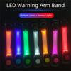 Adjustable LED Light Up Armband Plastic PVC Luminous Bracelet  Night Running Equipment